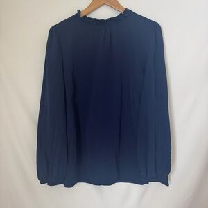 SHEIN Classic Navy Blouse